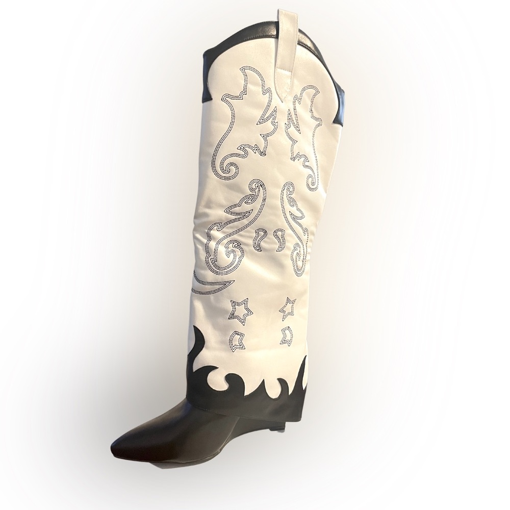 NWT Azalea Wang Esperanza Cowgirl Boots Size 8.5/9